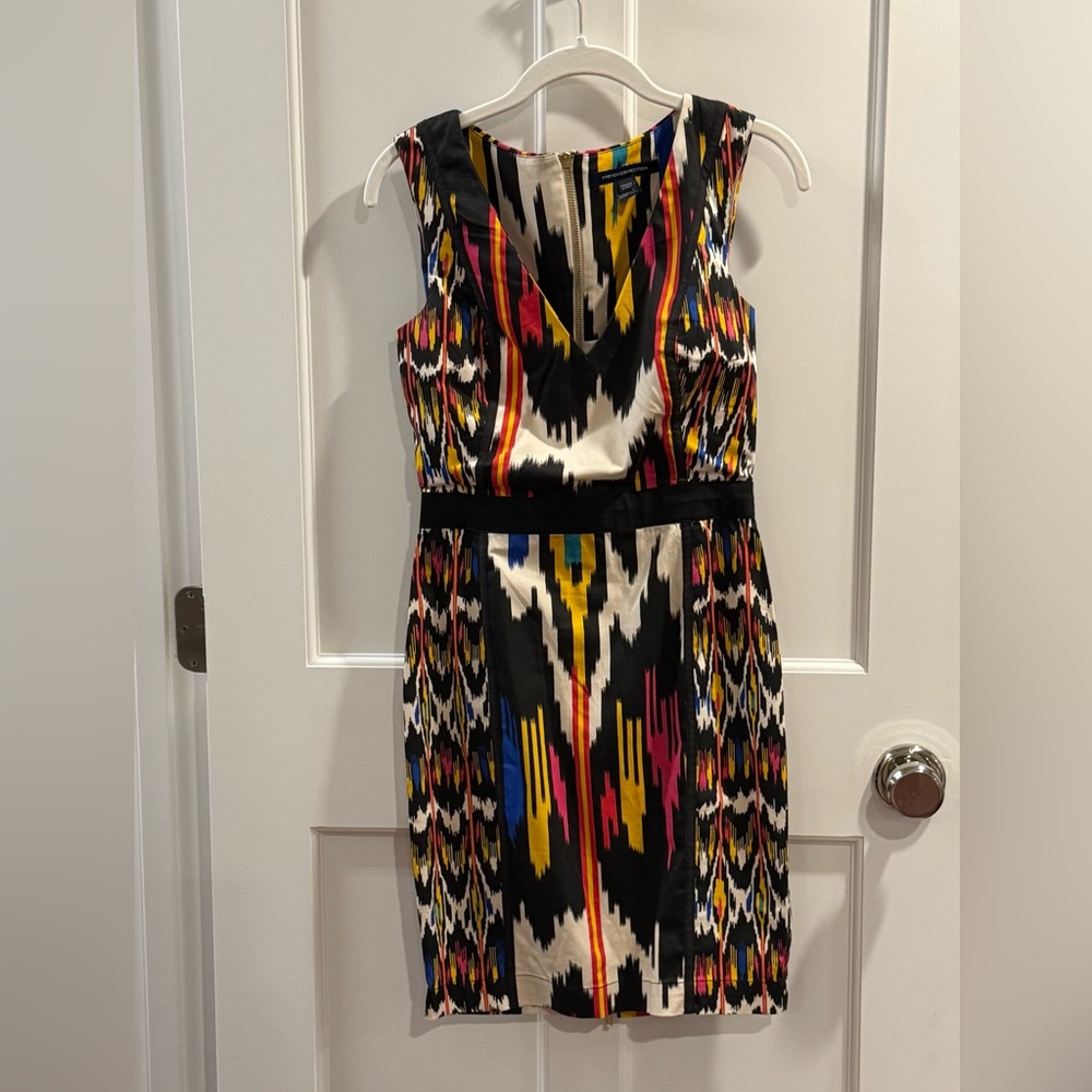 French Connection Sleeveless Sheath Dress V-Neck